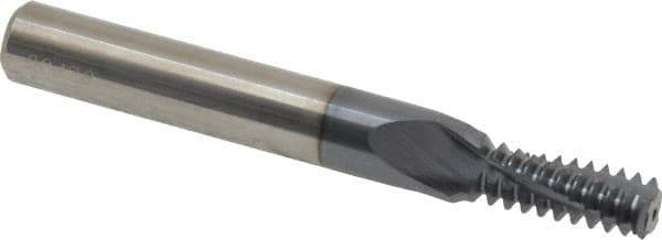 Carmex - 3/8-16 UNC, 0.264" Cutting Diam, 3 Flute, Solid Carbide Helical Flute Thread Mill - Internal Thread, 0.66" LOC, 2-1/2" OAL, 5/16" Shank Diam - All Tool & Supply