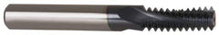 Carmex - 7/16-14 UNC, 0.303" Cutting Diam, 3 Flute, Solid Carbide Helical Flute Thread Mill - Internal Thread, 0.82" LOC, 2-1/2" OAL, 5/16" Shank Diam - All Tool & Supply