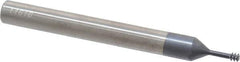 Carmex - #6-32 UNC, 0.1" Cutting Diam, 3 Flute, Solid Carbide Helical Flute Thread Mill - Internal Thread, 0.28" LOC, 2-1/2" OAL, 1/4" Shank Diam - All Tool & Supply