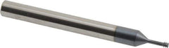 Carmex - #5-40, #6-40 UNC, UNF, 0.096" Cutting Diam, 3 Flute, Solid Carbide Helical Flute Thread Mill - Internal Thread, 0.28" LOC, 2-1/2" OAL, 1/4" Shank Diam - Exact Industrial Supply