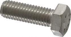 Value Collection - 1/2-13 UNC, 1-1/2" Length Under Head Hex Head Cap Screw - Fully Threaded, Grade 18-8 Stainless Steel, Uncoated, 3/4" Hex - All Tool & Supply