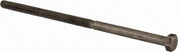 Value Collection - 5/16-18 UNC, 7" Length Under Head Hex Head Cap Screw - Partially Threaded, Grade 18-8 Stainless Steel, Uncoated, 1/2" Hex - All Tool & Supply