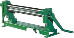 Tennsmith - 28 Gauge Max Stainless Steel Capacity, 24 Inch Max Forming Width, Bench Machine, Manual Slip Roll - 38 Inch Overall Width, x 19 Inch Overall Height, 2 Inch Slip Roll Diameter, 3/16, 1/4, 5/16 Inch Wire Groove Width - All Tool & Supply