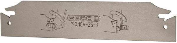 Seco - 0.984" Blade Height, 3/32" Blade Width, 5.91" OAL, Neutral Cut, Double End Indexable Cut-Off Blade - 2" Max Depth of Cut, 150.10A Blade, 150.10 Series - All Tool & Supply