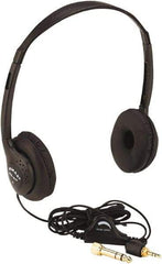 AmpliVox - Reusable, Over the Head Stereo Headphones - Black Cup - All Tool & Supply