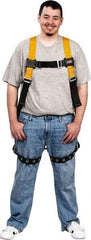 Miller - 400 Lb Capacity, Size Universal, Full Body Construction Safety Harness - Polyester, Tongue Leg Strap, Mating Chest Strap, Yellow/Black - All Tool & Supply