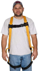 Miller - 400 Lb Capacity, Size Universal, Full Body Construction Safety Harness - Polyester, Mating Leg Strap, Mating Chest Strap, Yellow/Black - All Tool & Supply