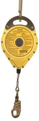 Gemtor - 100' Long, Stainless Steel Cable Self-Retracting Lifeline - 0.187" Diam, Swivel Locking Snap Hook Connector - All Tool & Supply