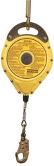 Gemtor - 30' Long, Stainless Steel Cable Self-Retracting Lifeline - 0.187" Diam, Swivel Locking Snap Hook Connector - All Tool & Supply