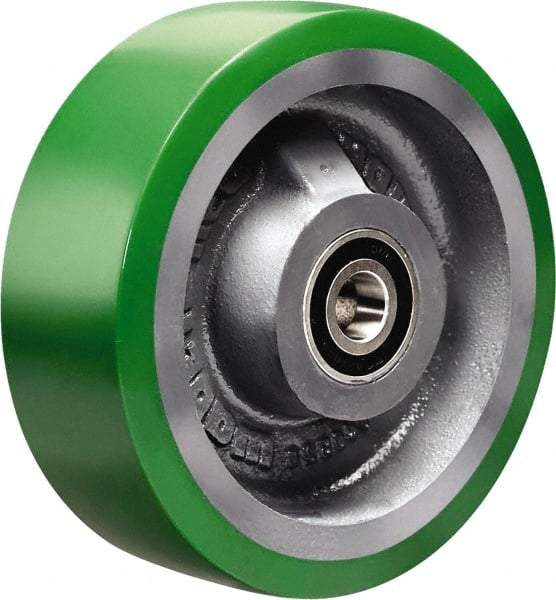 Hamilton - 6 Inch Diameter x 2 Inch Wide, Polyurethane on Cast Iron Caster Wheel - 1,200 Lb. Capacity, 2-1/2 Inch Hub Length, 1/2 Inch Axle Diameter, Sealed Precision Ball Bearing - All Tool & Supply