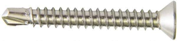 Value Collection - #14, Flat Head, Phillips Drive, 2-1/2" OAL, #3 Point, Self Drilling Screw - Grade 410 Stainless Steel - All Tool & Supply