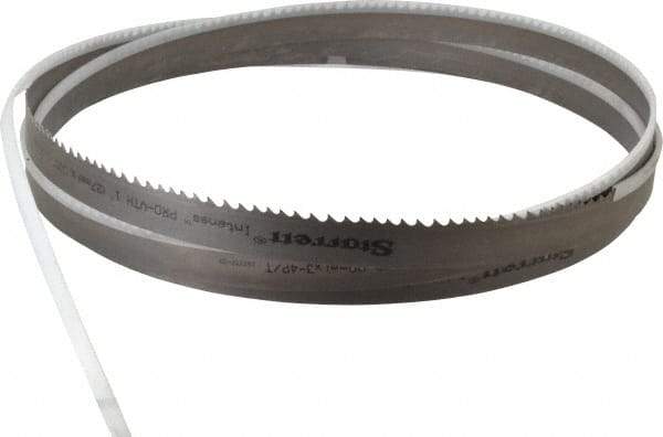 Starrett - 3 to 4 TPI, 11' 6" Long x 1" Wide x 0.035" Thick, Welded Band Saw Blade - Bi-Metal, Toothed Edge, Modified Tooth Set, Contour Cutting - All Tool & Supply