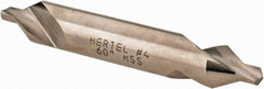 Hertel - #4 Plain Cut 60° Incl Angle High Speed Steel Combo Drill & Countersink - All Tool & Supply