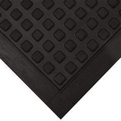 Wearwell - 5' Long x 2' Wide x 5/8" Thick, Anti-Fatigue Modular Matting Ramp Edge - Female, 1 Interlocking Side, Black, For Dry Areas, Series 502 - All Tool & Supply