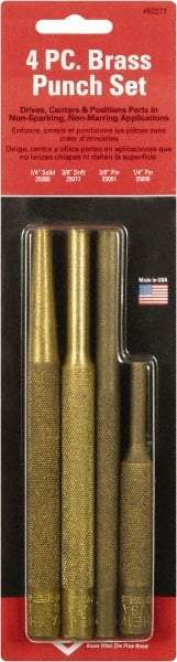 Mayhew - 4 Piece Drift, Pin, Starter Punch Set - 1/4 to 3/8" Round Shank, Comes in Pouch - All Tool & Supply