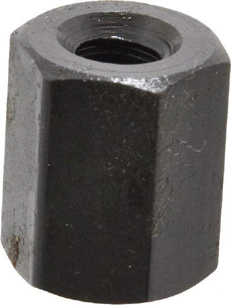 Gibraltar - 1/4-20 UNC, 5/8" OAL Steel Standard Coupling Nut - Black Oxide Coated, 1/2" Width Across Flats - All Tool & Supply