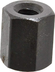 Gibraltar - 1/4-20 UNC, 5/8" OAL Steel Standard Coupling Nut - Black Oxide Coated, 1/2" Width Across Flats - All Tool & Supply