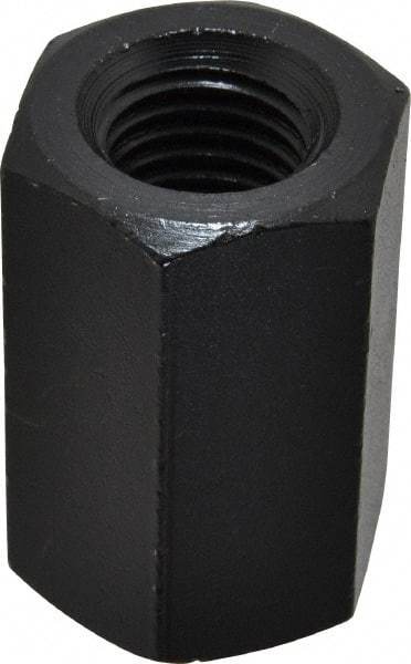 Gibraltar - 7/8-9 UNC, 2-1/4" OAL Steel Standard Coupling Nut - Black Oxide Coated, 1-7/16" Width Across Flats - All Tool & Supply