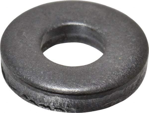 Gibraltar - 3/16" Screw, Grade 1010 Case Hardened Steel Standard Flat Washer - 13/64" ID x 1/2" OD, 3/32" Thick, Black Oxide Finish - All Tool & Supply