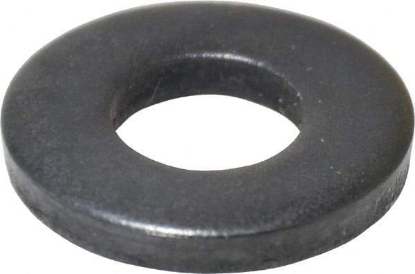 Gibraltar - 3/8" Screw, Grade 1010 Case Hardened Steel Standard Flat Washer - 13/32" ID x 7/8" OD, 1/8" Thick, Black Oxide Finish - All Tool & Supply