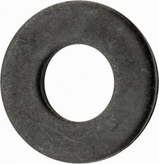 Gibraltar - 1/2" Screw, Grade 1010 Case Hardened Steel Standard Flat Washer - 17/32" ID x 1-1/8" OD, 1/8" Thick, Black Oxide Finish - All Tool & Supply