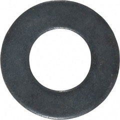 Gibraltar - 1" Screw, Grade 1010 Case Hardened Steel Standard Flat Washer - 1-1/32" ID x 2" OD, 3/16" Thick, Black Oxide Finish - All Tool & Supply