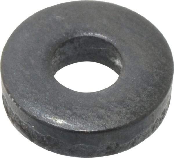 Gibraltar - #4 Screw, Grade 1010 Case Hardened Steel Standard Flat Washer - 1/8" ID x 5/16" OD, 5/64" Thick, Black Oxide Finish - All Tool & Supply