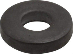 Gibraltar - #8 Screw, Grade 1010 Case Hardened Steel Standard Flat Washer - 3/16" ID x 7/16" OD, 5/64" Thick, Black Oxide Finish - All Tool & Supply