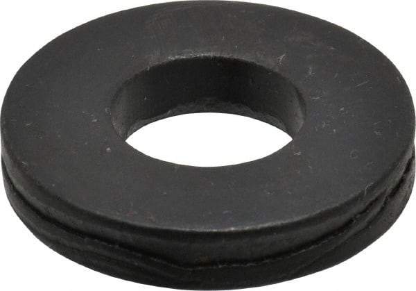 Gibraltar - 7/16" Screw, Grade 1010 Case Hardened Steel Standard Flat Washer - 15/32" ID x 1" OD, 3/16" Thick, Black Oxide Finish - All Tool & Supply