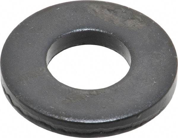 Gibraltar - M16 Screw, Grade 1010 Case Hardened Steel Standard Flat Washer - 17mm ID x 35mm OD, 5mm Thick, Black Oxide Finish - All Tool & Supply