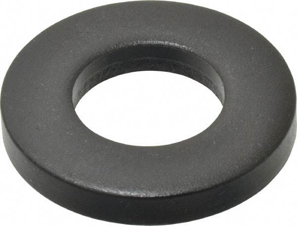 Gibraltar - M24 Screw, Grade 1010 Case Hardened Steel Standard Flat Washer - 26mm ID x 51mm OD, 7mm Thick, Black Oxide Finish - All Tool & Supply