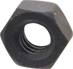 Gibraltar - 1/4-20 UNC Steel Right Hand Heavy Hex Nut - 7/16" Across Flats, 7/32" High, Black Oxide Finish - All Tool & Supply