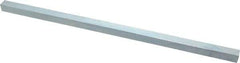 Made in USA - 12" Long x 7/16" High x 7/16" Wide, Zinc-Plated Undersized Key Stock - C1018 Steel - All Tool & Supply