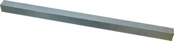 Made in USA - 12" Long x 5/8" High x 5/8" Wide, Zinc-Plated Undersized Key Stock - C1018 Steel - All Tool & Supply