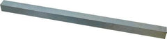 Made in USA - 12" Long x 5/8" High x 5/8" Wide, Zinc-Plated Undersized Key Stock - C1018 Steel - All Tool & Supply