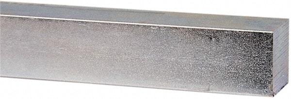 Made in USA - 12" Long x 1" High x 1" Wide, Zinc-Plated Undersized Key Stock - C1018 Steel - All Tool & Supply