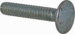 Value Collection - #10-24 UNC 1" Length Under Head, Standard Square Neck, Carriage Bolt - Grade 2 Steel, Zinc-Plated Finish - All Tool & Supply