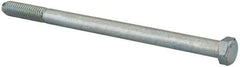 Value Collection - 7/16-14 UNC, 7" Length Under Head Hex Head Cap Screw - Partially Threaded, Grade 2 Steel, Zinc-Plated Finish, 5/8" Hex - All Tool & Supply