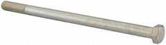 Made in USA - 1/2-13 UNC, 8-1/2" Length Under Head Hex Head Cap Screw - Partially Threaded, Grade 2 Steel, Zinc-Plated Finish, 3/4" Hex - All Tool & Supply