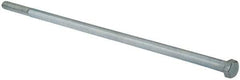 Value Collection - 1/2-13 UNC, 15" Length Under Head Hex Head Cap Screw - Partially Threaded, Grade 2 Steel, Zinc-Plated Finish, 3/4" Hex - All Tool & Supply