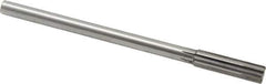 Made in USA - 0.521" Carbide-Tipped 6 Flute Chucking Reamer - Straight Flute, 7/16" Straight Shank, 2" Flute Length, 8" OAL - All Tool & Supply