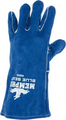 MCR Safety - Size L Jersey Lined Cowhide Welding Glove - Blue, Left Hand - All Tool & Supply