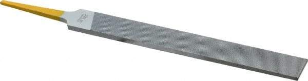 PFERD - 6" Swiss Pattern Hand File - Double Cut, 5/8" Width Diam x 5/32" Thick, With Tang - All Tool & Supply