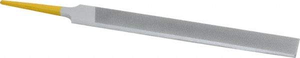 PFERD - 6" Swiss Pattern Hand File - Double Cut, 5/8" Width Diam x 5/32" Thick, With Tang - All Tool & Supply