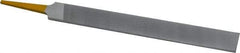 PFERD - 8" Swiss Pattern Hand File - Double Cut, 25/32" Width Diam x 7/32" Thick, With Tang - All Tool & Supply