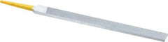 PFERD - 6" Swiss Pattern Regular Pillar File - Double Cut, 1/2" Width Diam x 5/32" Thick, With Tang - All Tool & Supply