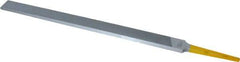 PFERD - 8" Swiss Pattern Regular Pillar File - Double Cut, 9/16" Width Diam x 7/32" Thick, With Tang - All Tool & Supply