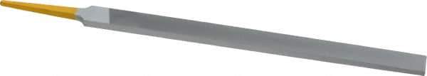 PFERD - 8" Swiss Pattern Regular Pillar File - Double Cut, 9/16" Width Diam x 7/32" Thick, With Tang - All Tool & Supply