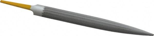 PFERD - 6" Swiss Pattern Half Round File - 9/32" Width Diam x 5/32" Thick, With Tang - All Tool & Supply