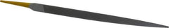 PFERD - 8" Swiss Pattern Three Square File - Double Cut, 5/8" Width Diam x 5/8" Thick, With Tang - All Tool & Supply